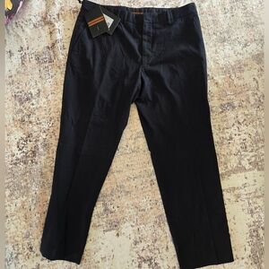 Zegna Men's Premium Cotton Trouser Pant 52 US 36 Black NWT Luxury Chino